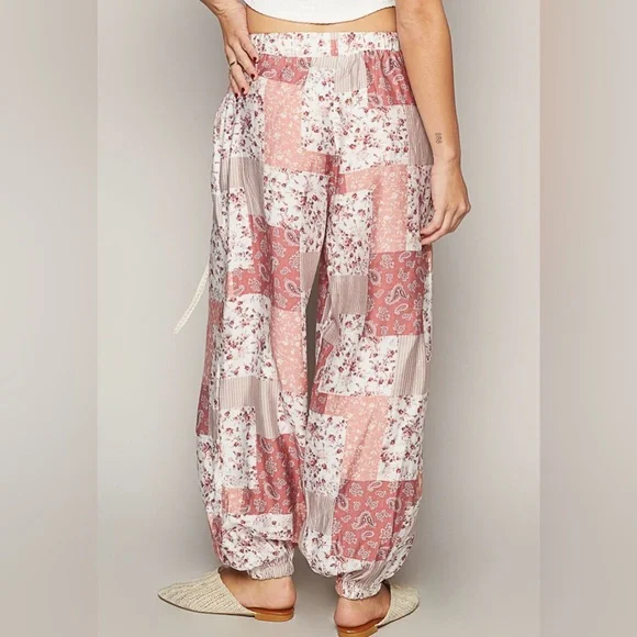 POL Blush Patchwork Boho Pants - Picture 4 of 5
